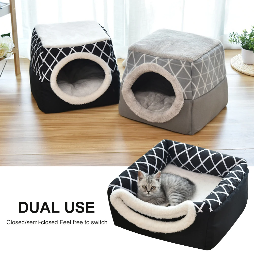 

Nest Dual Use Warm Soft Bed Pad For Pet Non-slip Breathable Cat House Dog Sleeping Washable Mat Blanket
