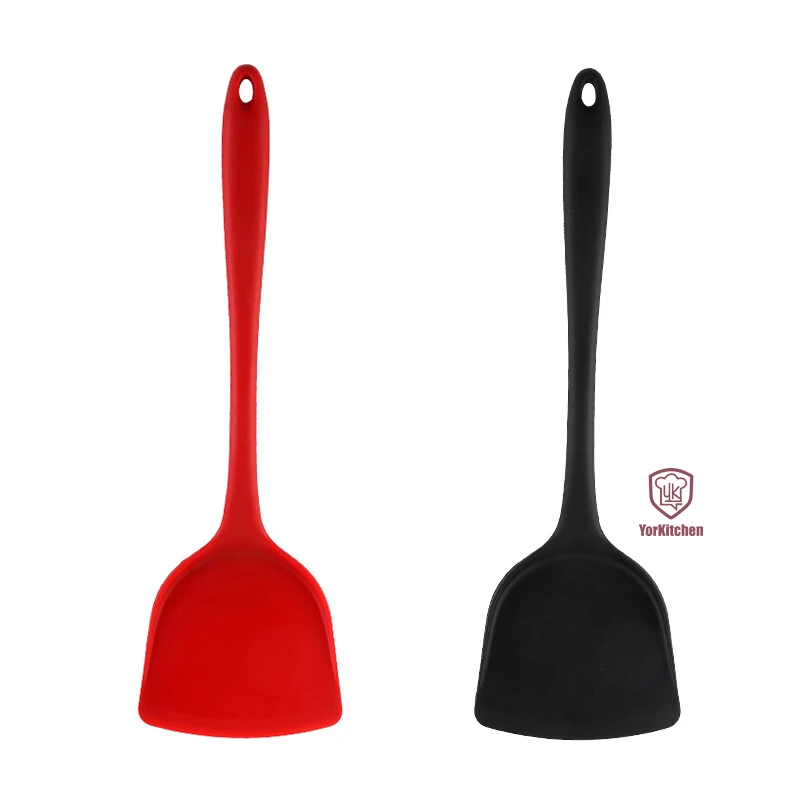 

Solid Kitchen Turner Silicone Rubber Spatula for Fish, Eggs, Pancakes, Wok