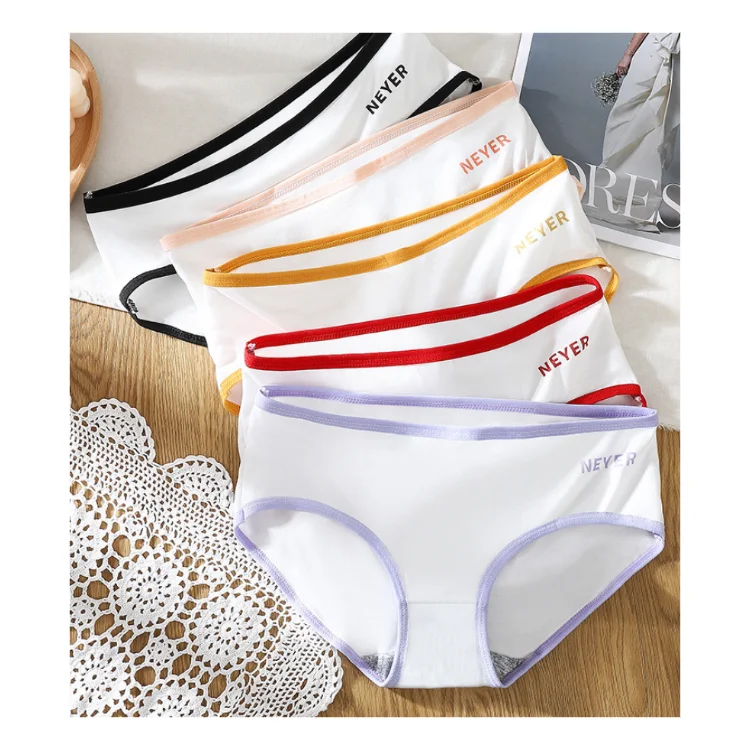 

Custom Pure Cotton Pink Solid Color Breathable Simple Seamless Briefs Girl's Kids Panties Women Underwear, Black/purple/blue/pink/yellow/shrimp powder/skin tone/green
