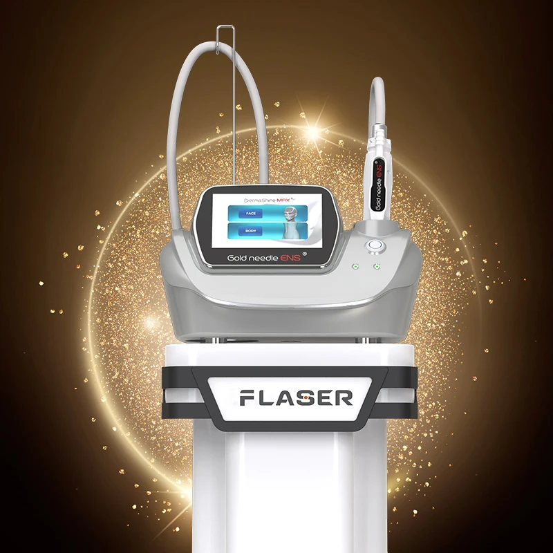 

rf microneedling Portable face lift micro needle machine Gold fractional rf microneedling, White