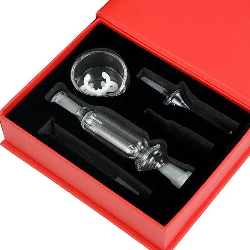 

Top Selling Glass And Smoking Sets Nectar Pipes Collectors With 10mm Titanium Nail, Transparent glass