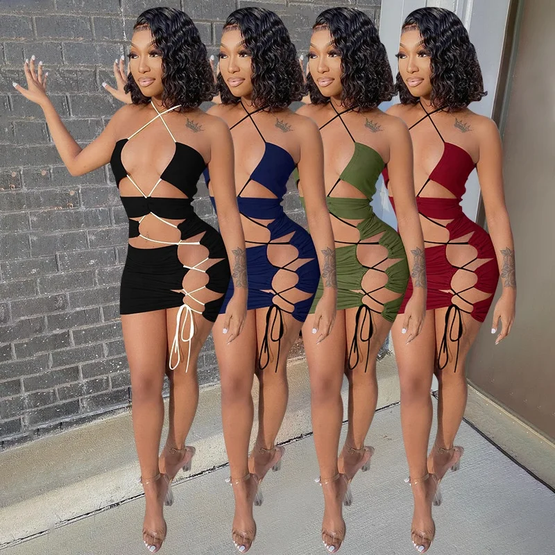 

2021 New Arrivals Ladies Casual Girls' Mini Dresses Women Plus Size Dresses Clothing Night Club Sexy Bodycon Fitted Dresses