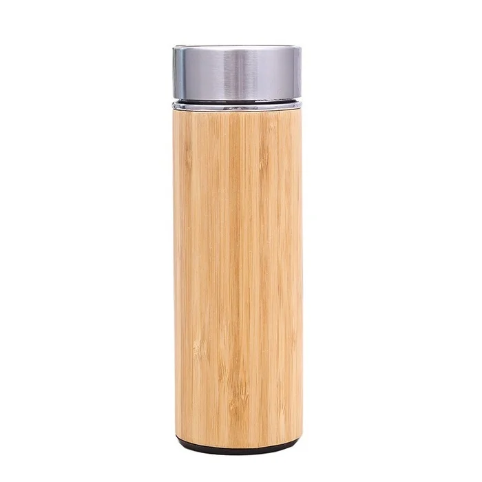 

Hot Sale Bamboo Shell 304 Stainless Steel Double Wall Insulated Water Bottle