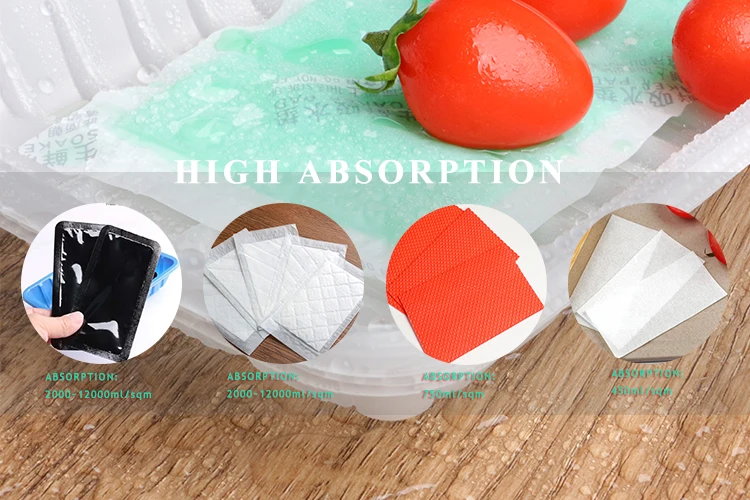 Various Sizes Moisture Absorber Mutton Disposable Meat Pad With