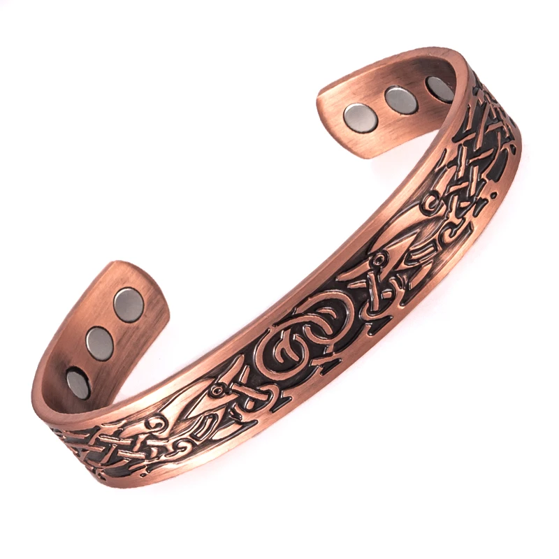 

Hottime Wholesale High Quality 99.9% Pure Copper Magnetic Therapy Bangle