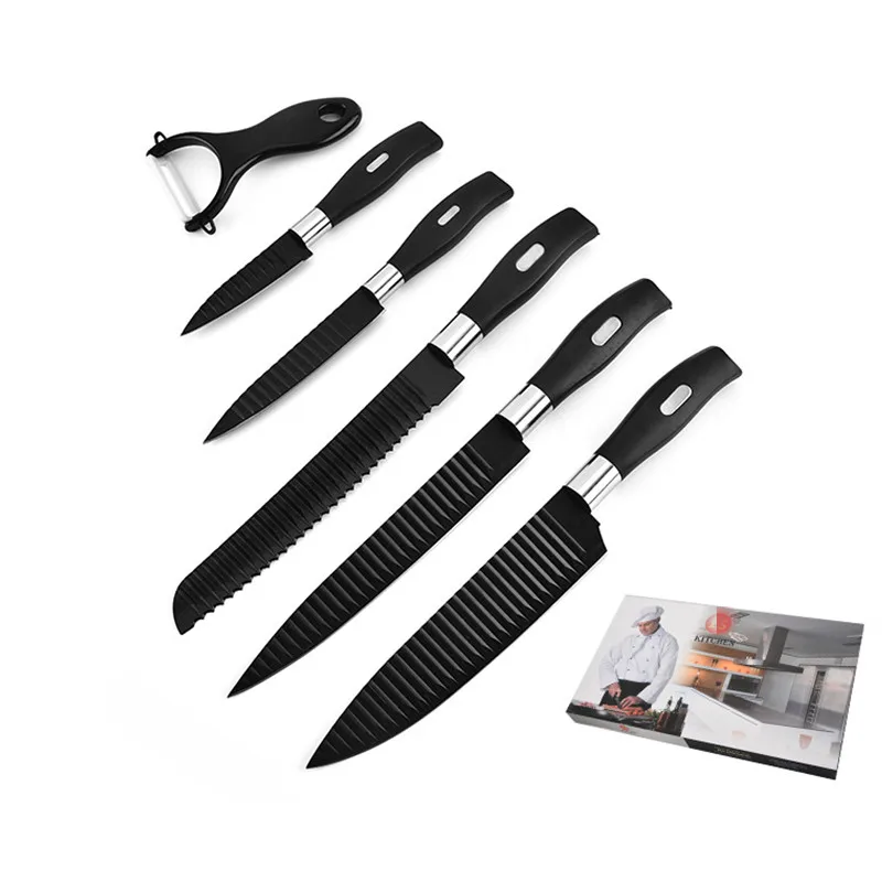 

6PCS kitchen knife set non-stick kitchen knife set with gift box, Customerized product