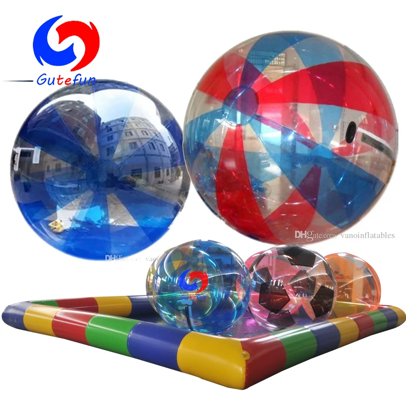 

2m Dia. big Walk on Water inflatable hamster rolling balls, water walking balls on sale, Clear, red,yellow,blue,green,pink etc.