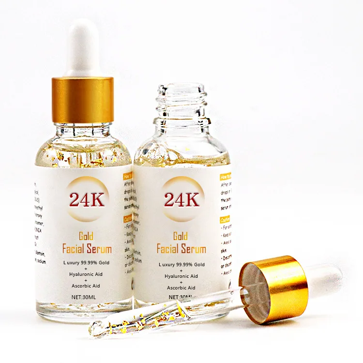

30ml Moisturizer Anti Aging Cream Whitening Hyaluronic Acid Serum 24K Gold Serum Private Label