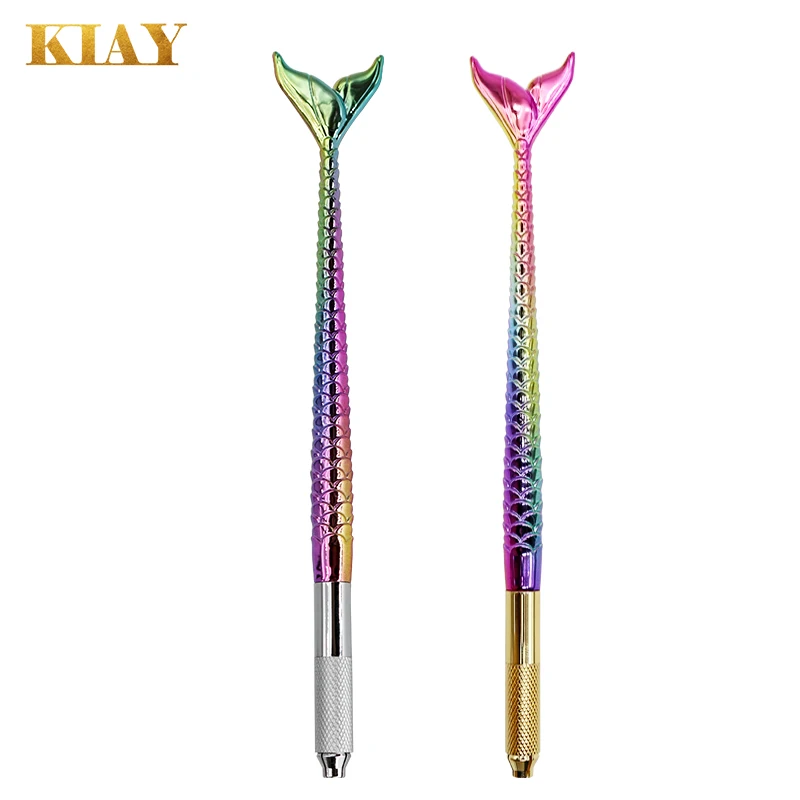

Newest Mermaid Permanent Makeup 3D Microblading Needles Tattoo Manual Pen, Gold