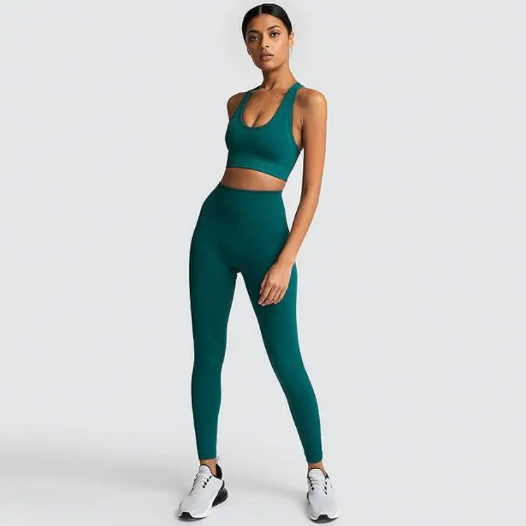 

Workout High Waist Hot Sale Sportwear Suits Seamless Knitting Sets Sexy Women Yoga Set, Customized colors