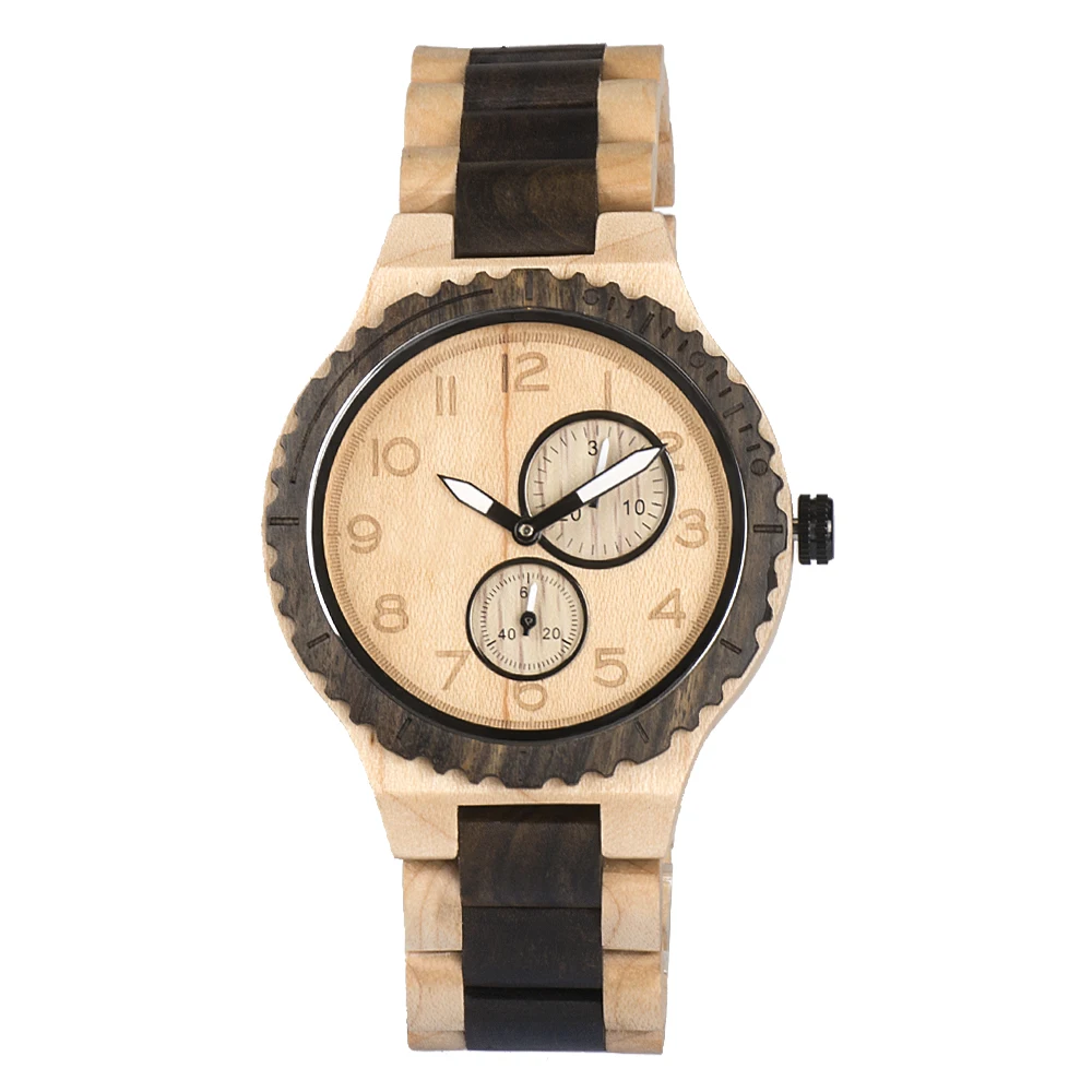 

Factory Direct Price Wooden Engraved Watch Men Custom Logo Wood Design Watches