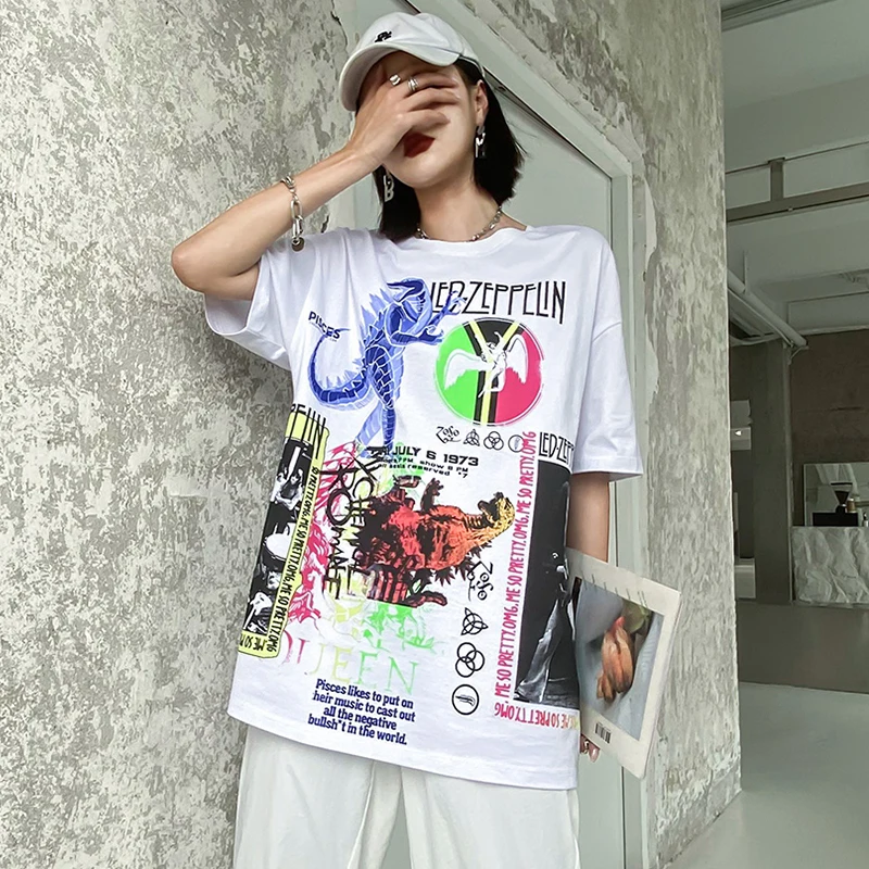 

Oversize 100% cotton t-shirt women white T-shirt OEM custom ladies short sleeve hip pop T-shirt for women, Polo t-shirt