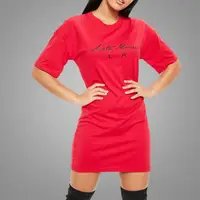 

Wholesale Red Oversized Oversized Jersey Tshirt Plain Dress Blank Loose T-shirt Dress 2020