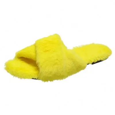 

2021 Winter Style Women House Slippers Fur Slides, Picture