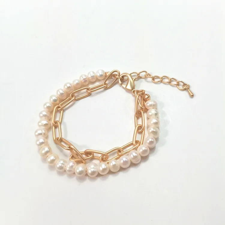 

Factory direct sale natural pearl bead bracelet, fashion custom logo pearl bracelet for women