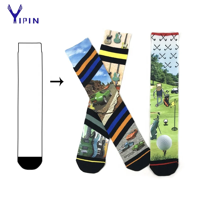 

winter unisex polyester custom printed socks for sublimation