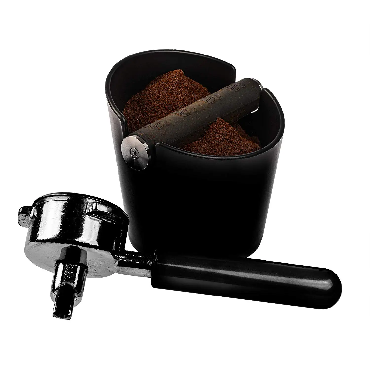 

Barista Tools Plastic Coffee Residue Knock Box with Removable Knock Bar, Black color