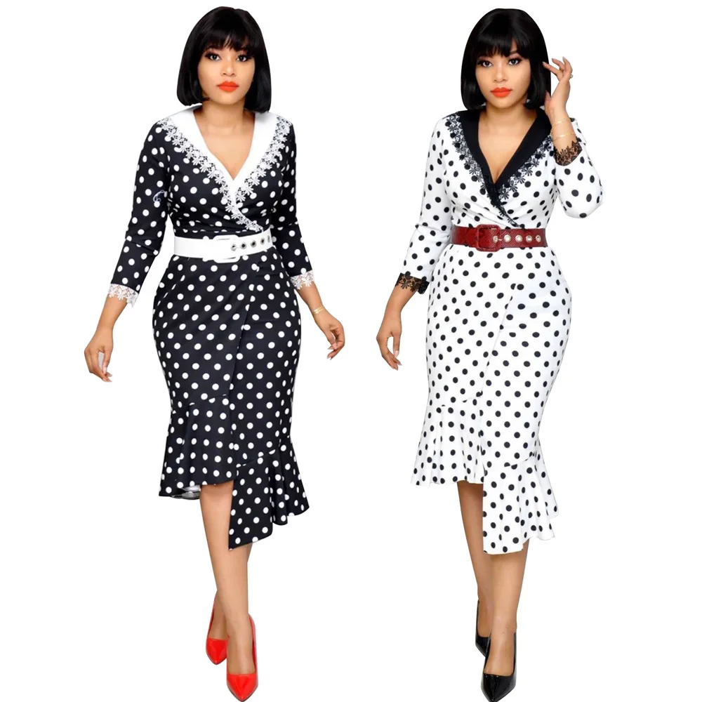 批发性感长袖女装连衣裙蕾丝小波拼接鱼尾大码连衣裙 Buy 批发性感长袖女装连衣裙蕾丝小波拼接鱼尾大码连衣裙 长袖女装连衣裙 雪纺颤振袖晚礼服