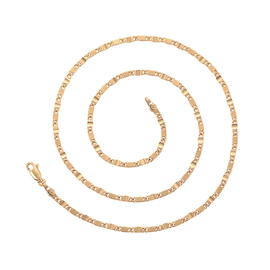 

46323 xuping jewelry fashion chain necklaces 18k gold plated simple neutral necklaces