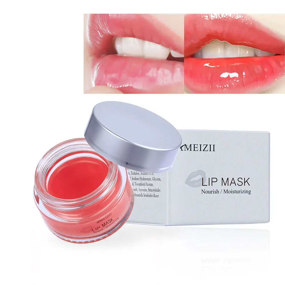 

OEM ODM Pink Plump Lip Mask Moisturizing Hydrating Exfoliating Lipmask Balsamo De Labios Dry Lip Treatment Lip Plumping Gloss