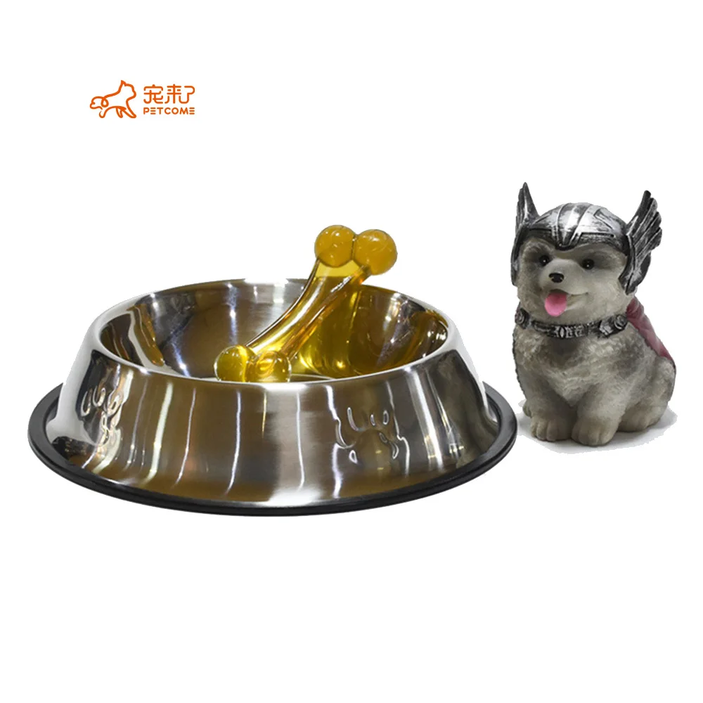 

PETCOME Dropshipping Shopee Trend Style Modern Designed Stainless Non Slip Portable Dog Bowl Water Food, As picture