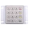 OEM Rugged Outdoor IP65 Vandal Proof Panel Mount 16Keys Industrial Numeric Metal Keypad For Access Control Kiosk Elevator ATM