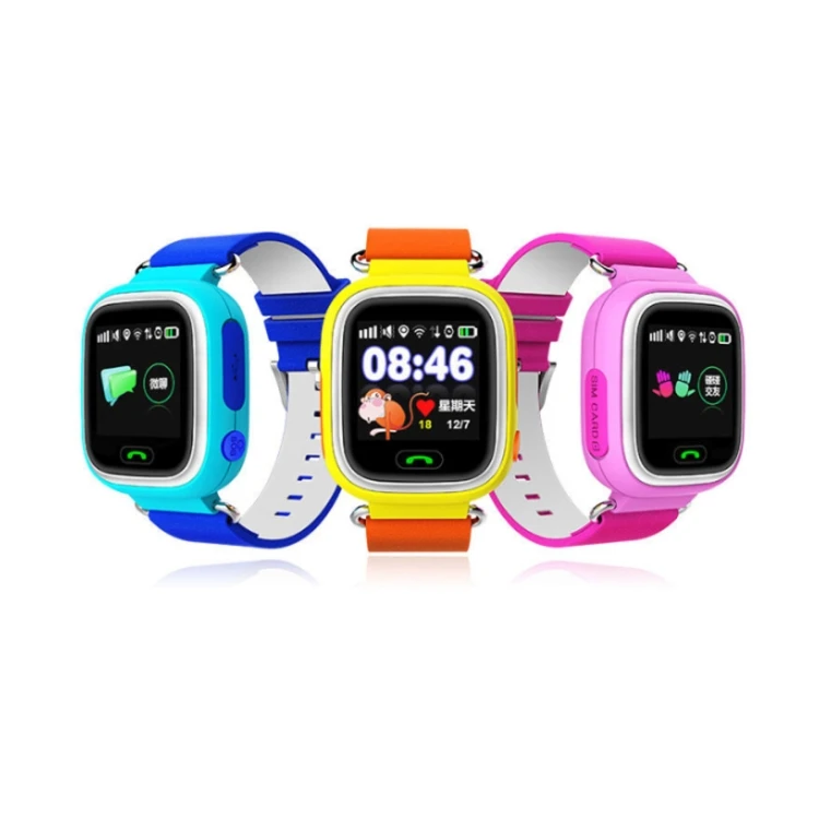

Gift Q90 1.22 inch Touch Screen SIM Card Lovely Kids Girl Watch GPS Tracking Voice Call Dialing SOS Positioning Wifi Smart Watch