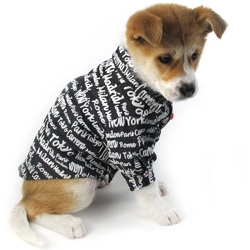 

Wholesale Amazon hot sale printed denim dog shirt cat puppy clothes