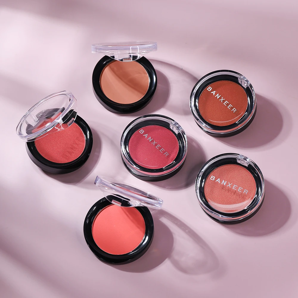 

BANXEER New High Pigment 6 Colors Face Blusher Powder HD Nude Vibrant Blush Long Lasting Waterproof, 5 colors