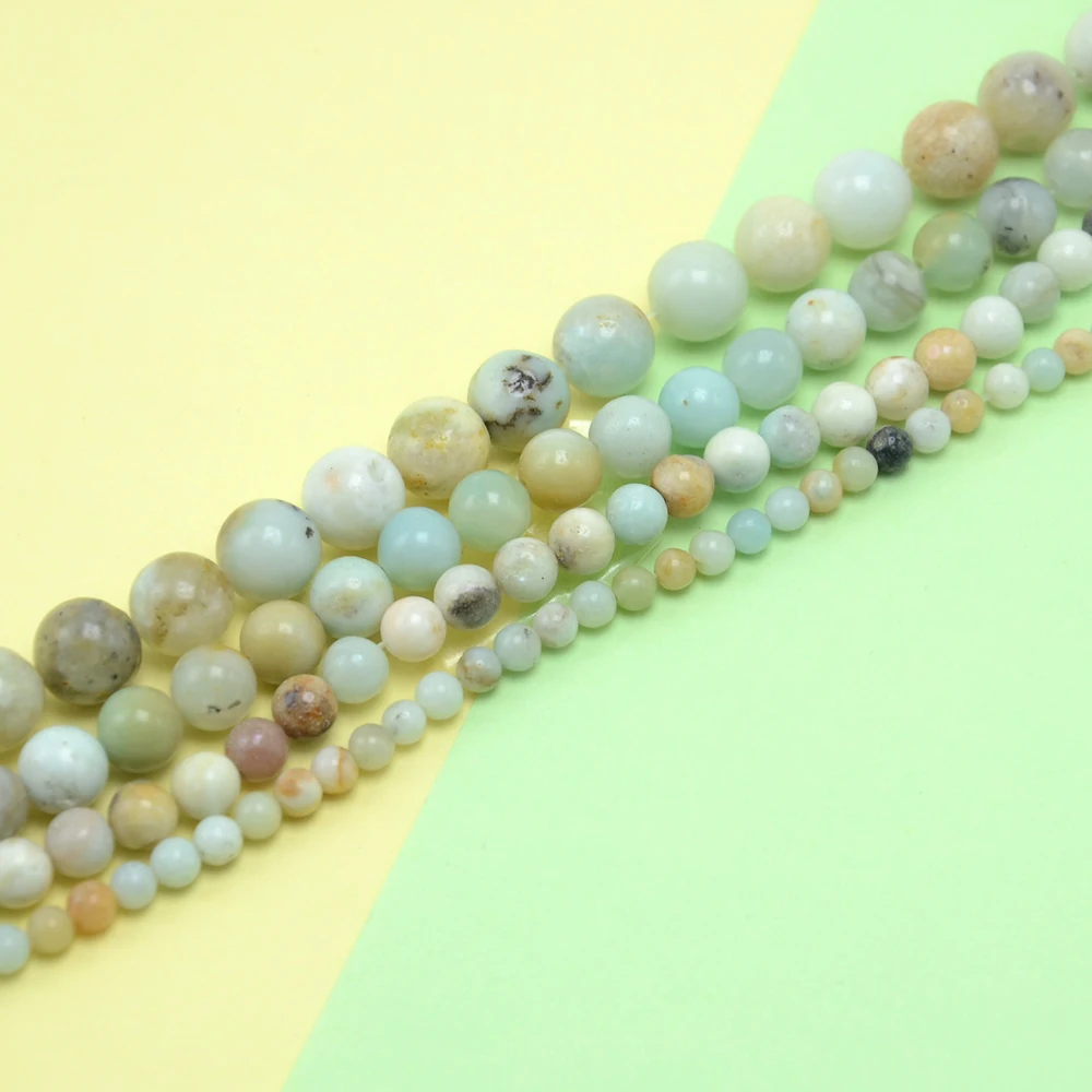 

High Quality 4mm 6mm 8mm 10mm Amazonite Round Jewelry Beads for DIY Jewelry Making