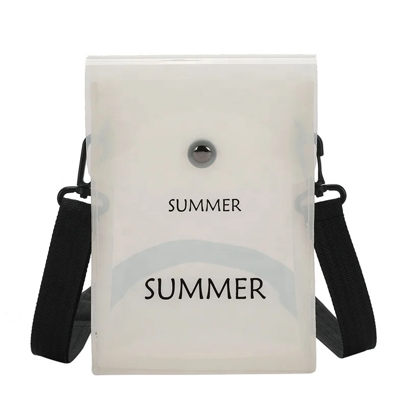 

Custom Logo Square Summer Lady Pvc Clear Jelly Messenger Mobile Phone Bag Small Women Transparent Shoulder Bag For Girls, Blue, yellow, white, clear