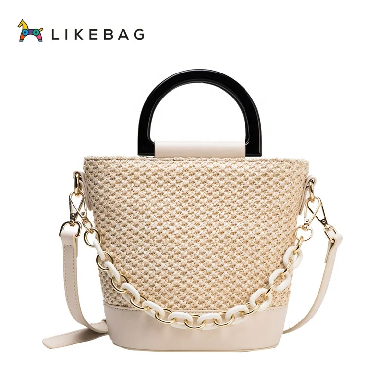 

LIKEBAG hot sale fashion casual straw ladies seaside trip shoulder handbags