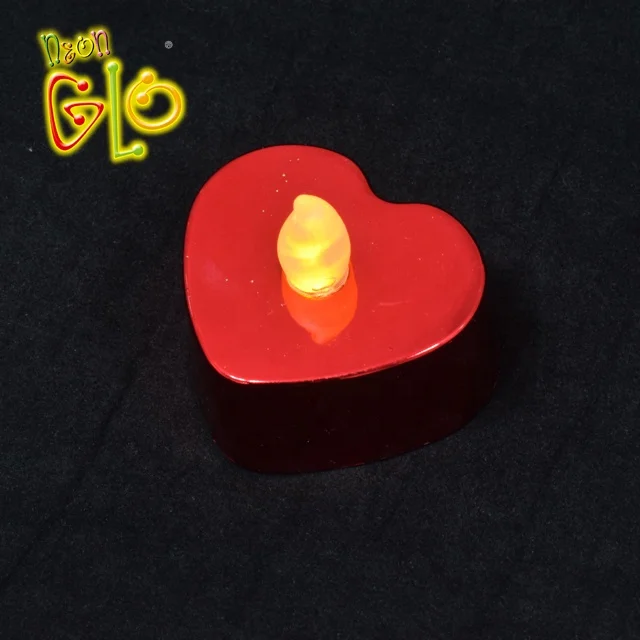 Wedding favor Led flickering flicker heart shaped tea light candle