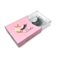 

Custom 25mm eyelash lashes lshes packaging Box free label print your own logo for transparent plastic packaging box