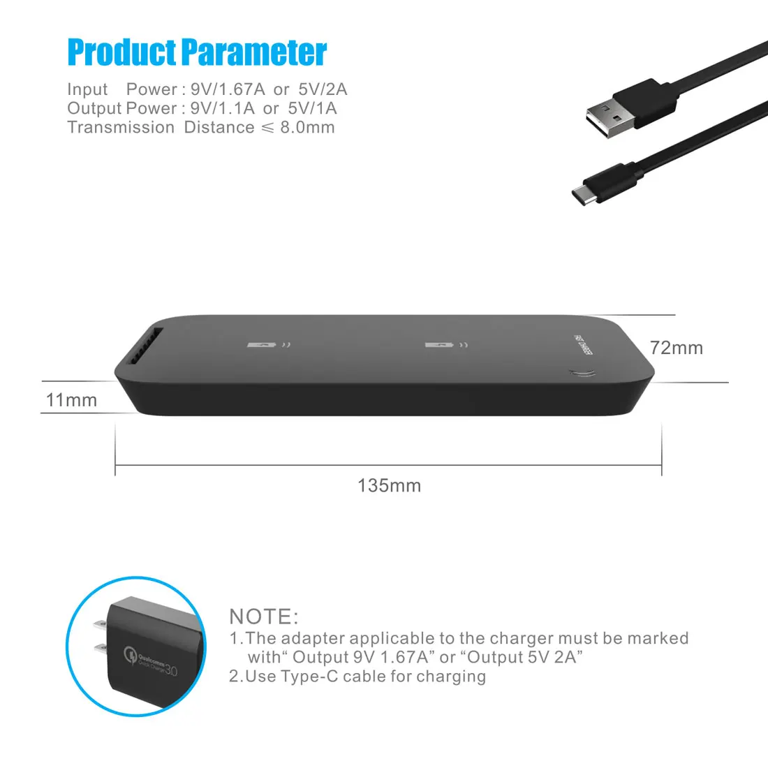 Wireless Charger Stand Phone Holder GY69 Portable 10w wireless charger - ANKUX.COM