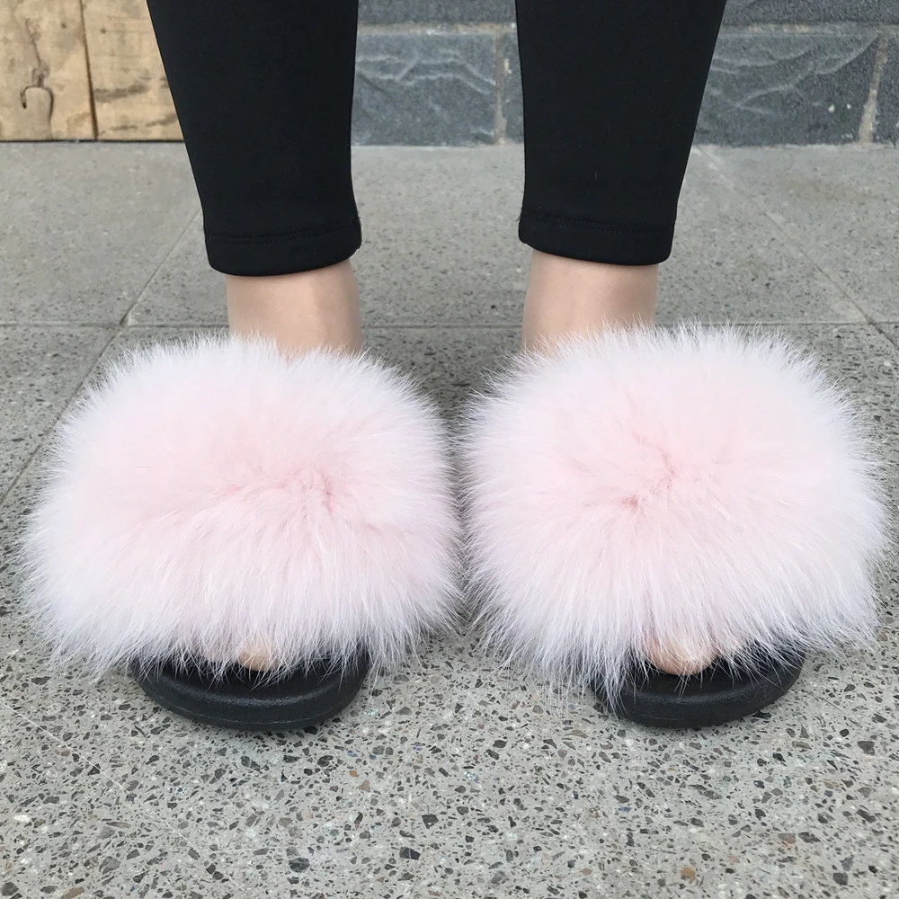 

New Trend fur slippers for ladies whosale, Customized color