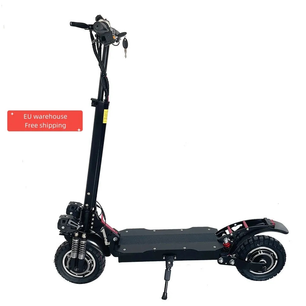 

Dropshipping EU warehouse 48V 2400W 55km/h dual motor powerful two wheel 10inch fat tire off road electric scooter