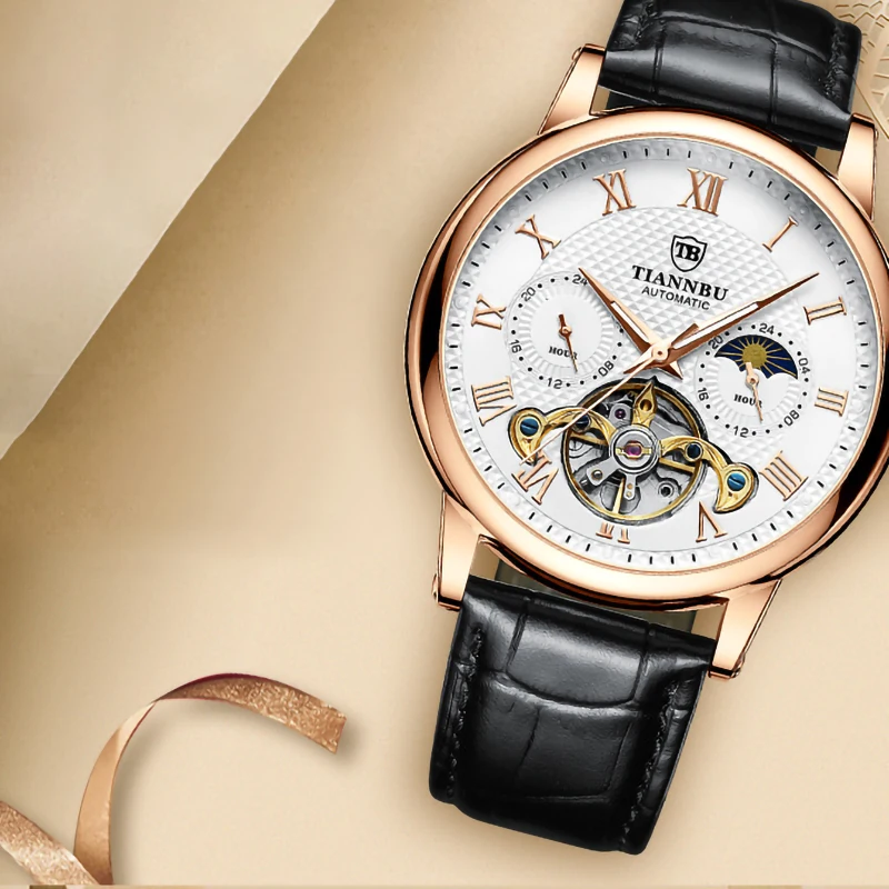 

Luminous Waterproof automatic Men's Watch Multifunctional fashion mechanical watch, 4 colors
