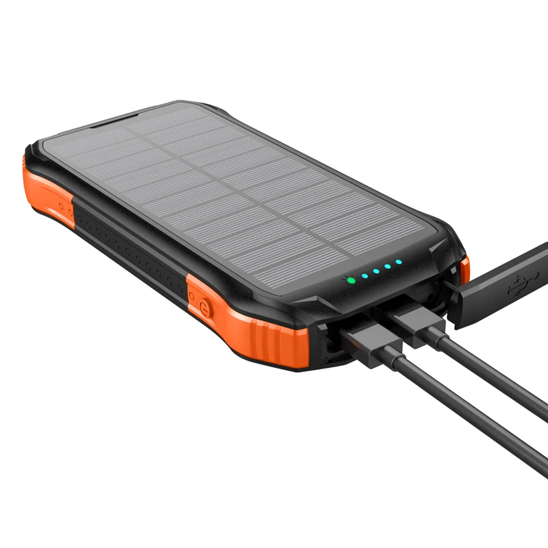 

Factory Amazon Hot Portable Waterproof Solar Power Bank 16000mAh for Outdoor LED Solar Charger for All Mobile Phones