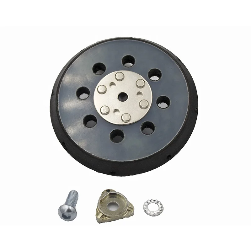 
5inch 5/16*24 thread backing plate with hook and loop pad 