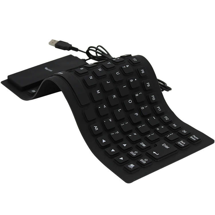 

french usb wired mini roll up foldable waterproof computer numeric silicone flexible keyboard for pc, Customized colors