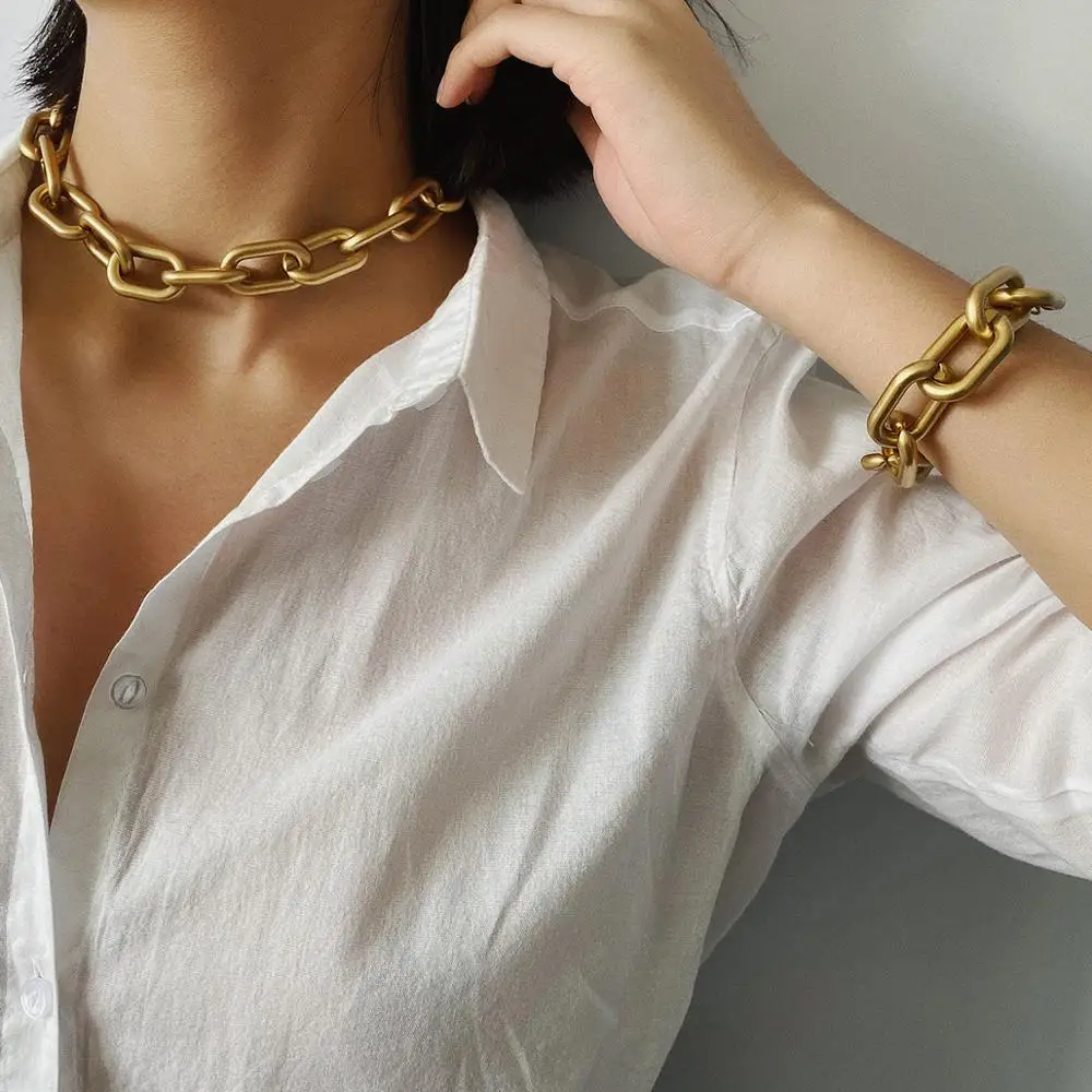 

SHIXIN 2020 Africa Gold Color Filled Necklace Bracelet CCB Sets Necklace & Bracelet for Women Jewelry Girl Party Fashion Jewelry