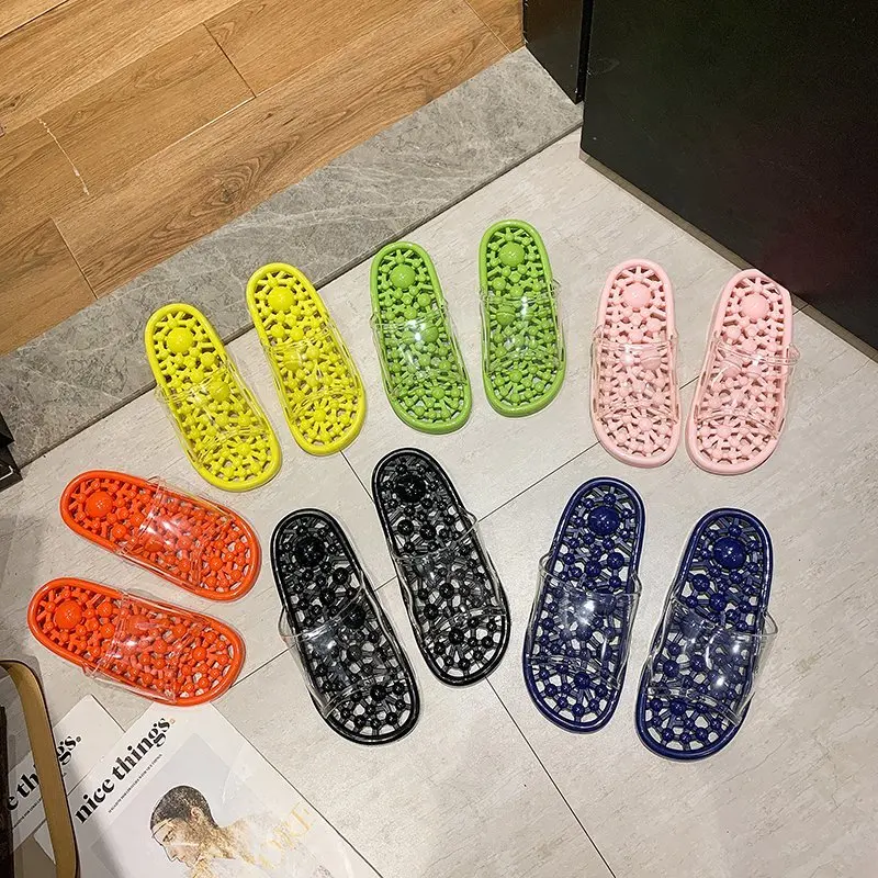 

Bathroom bath slippers in-line massage slippers