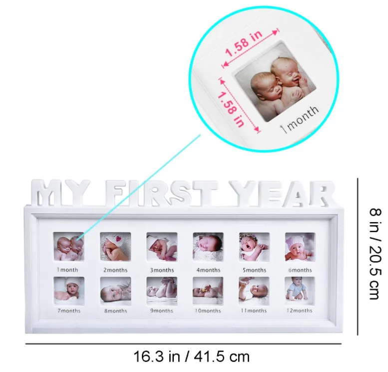 My First Year Baby Keepsake Frame For Photo Memories - Buy Frame For ...