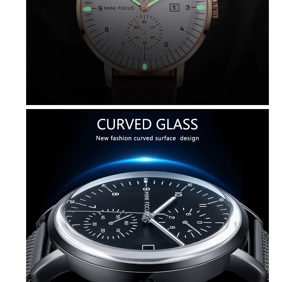 Mini Focus Mf0052g Modern Mens Brand Quartz Watch Fashion Leather Watch ...
