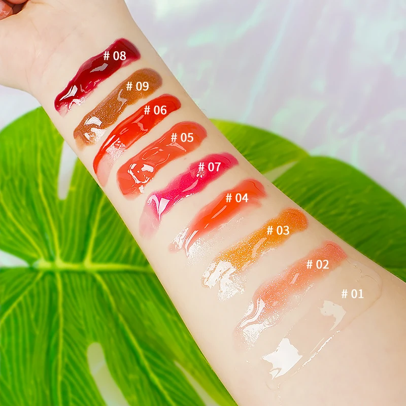 

Lipgloss Vendor Customized Clear 9 Colors Long Lasting Containers Squeeze Tubes Lip Gloss