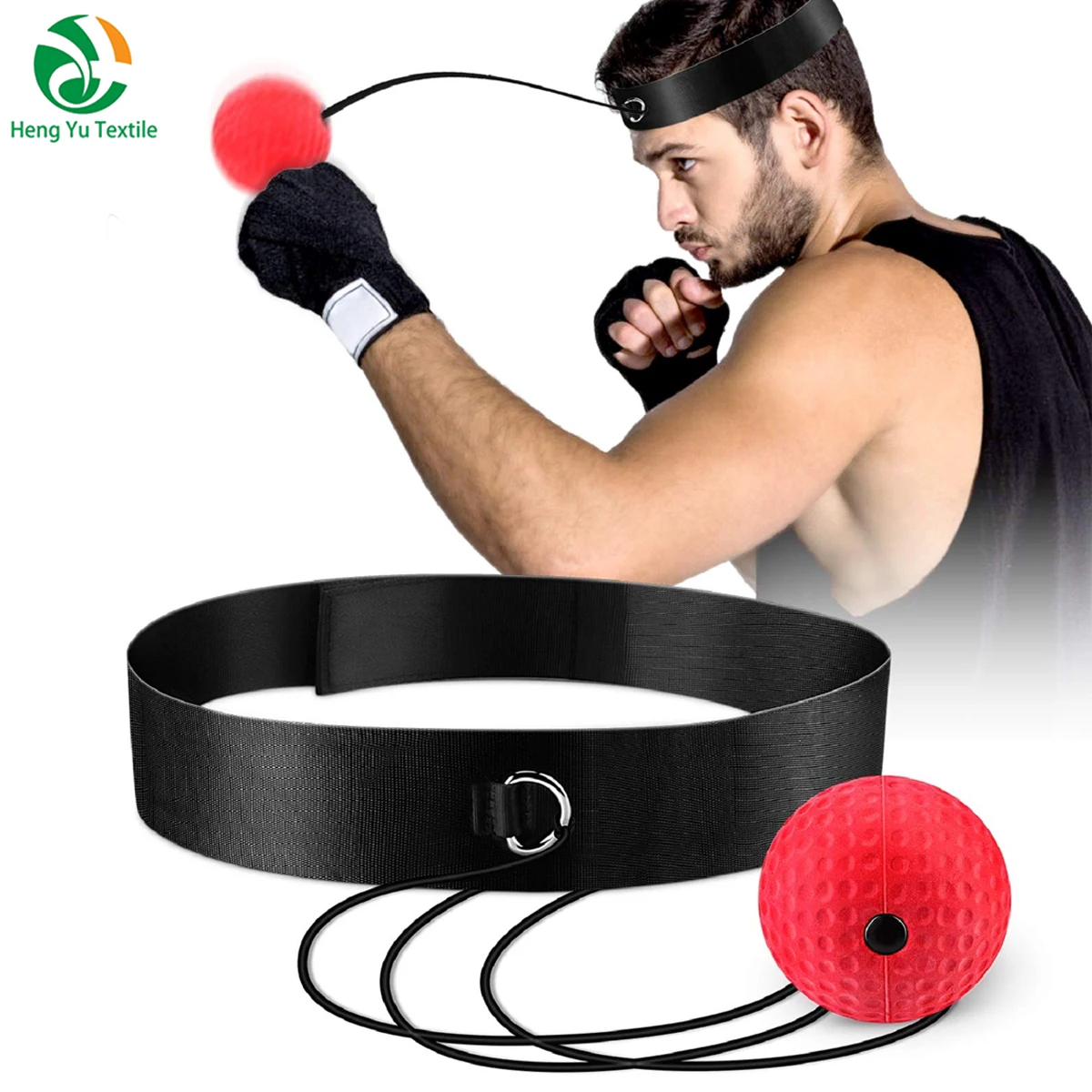 

Factory whole sale in stocks Punching Fight React Head Ball with Headband for boxing training, Customized color