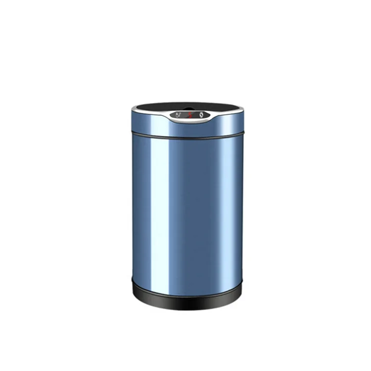 

Trash Can Dumpster Dustbin Garbage Bin Recycle Bin Rubbish Smart Sensor 6l Bumper Stainless Steel Kitchen Bedroom Party Blue