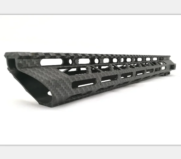 

15 inch super light heavy duty carbon fiber accessories ar 15 handguard, Matte black