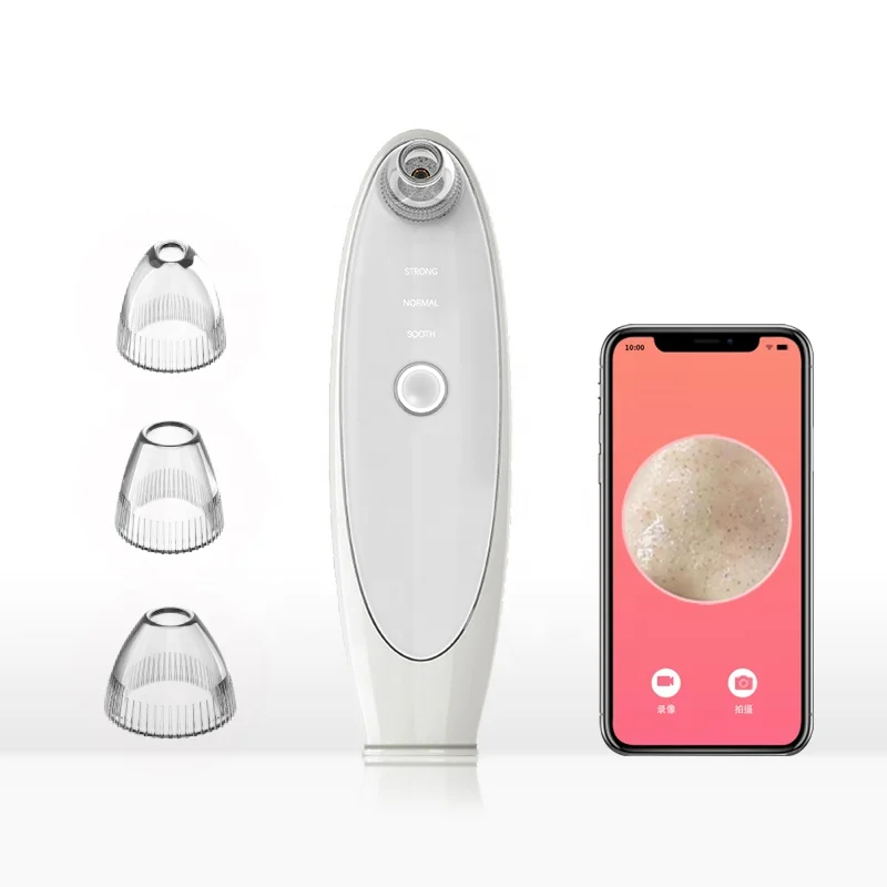 

Portable 3 In 1 APP Control Visual Wireless USB Rechargeable Facial Nose Pores Cleaner Vacuum Blackhead Remover